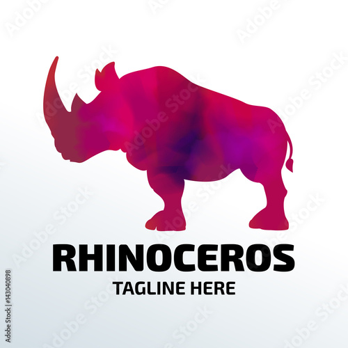 Colorful rhino logo
