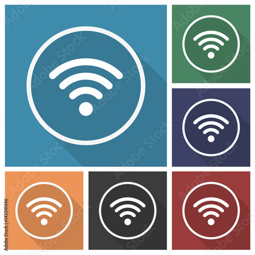 Button - Set - Schatten - WLAN Signal