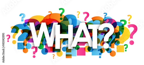 "WHAT?" Vector Overlapping Letters Icon