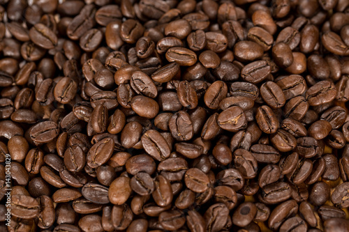 Freshness. High angle cropped closeup shot of roasted coffee beans copyspace.