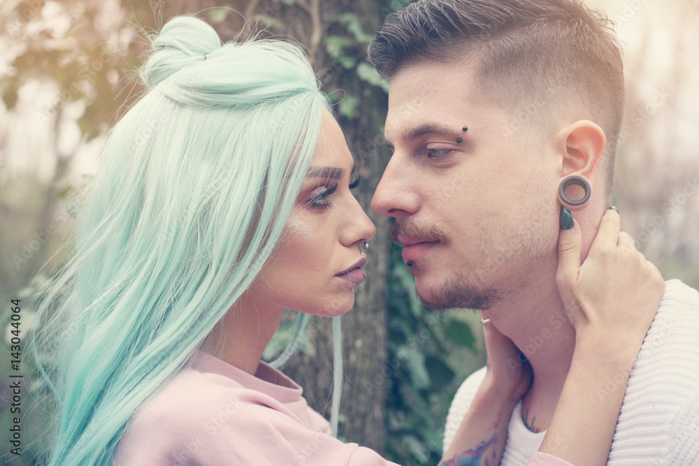Naklejka premium Romantic couple.