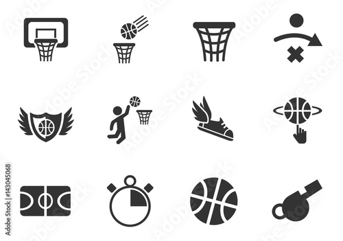 basketball icon set