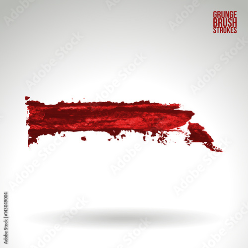 Brush stroke and texture. Grunge vector abstract hand - painted element. Underline and border.
