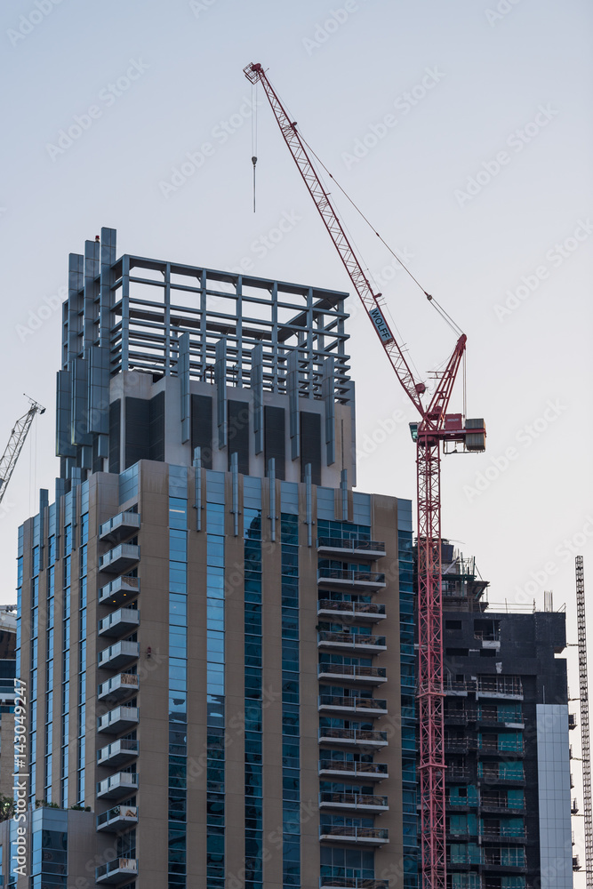 Construction Crane with Blue Sky