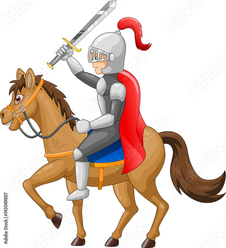 Knight horse shield sword