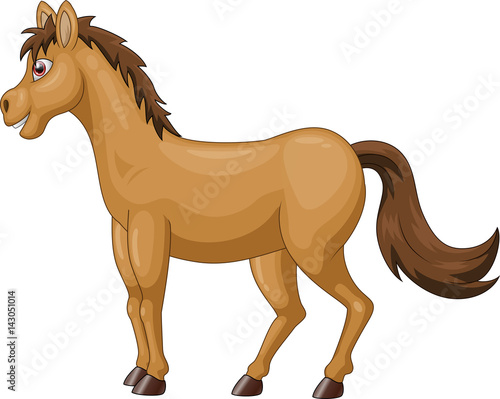 cartoon brown horse