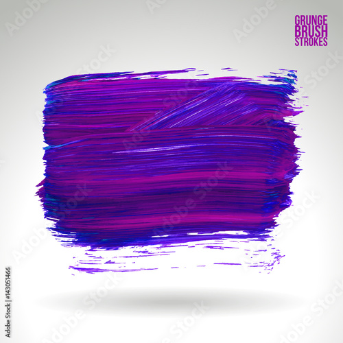 Brush stroke and texture. Grunge vector abstract hand - painted element. Underline and border.