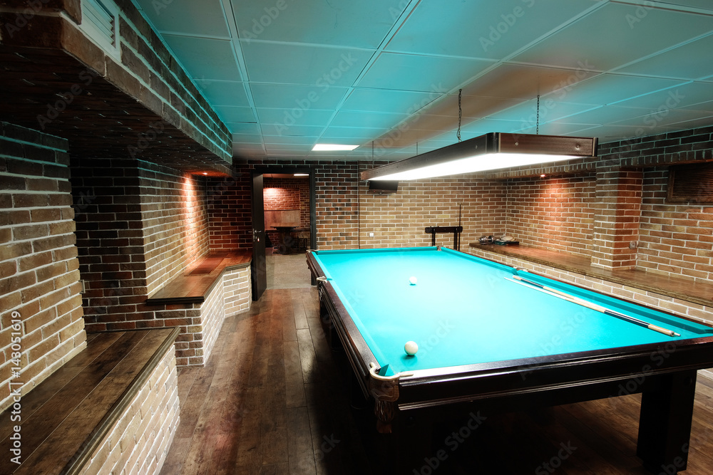 Interior of a billiard hall