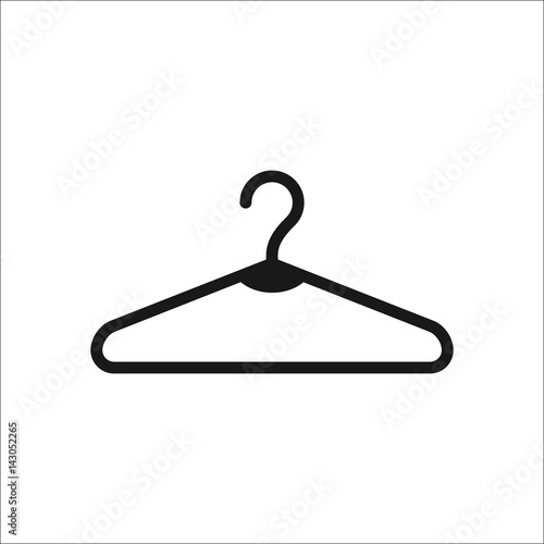 Hanger simple , silhouette icon on background