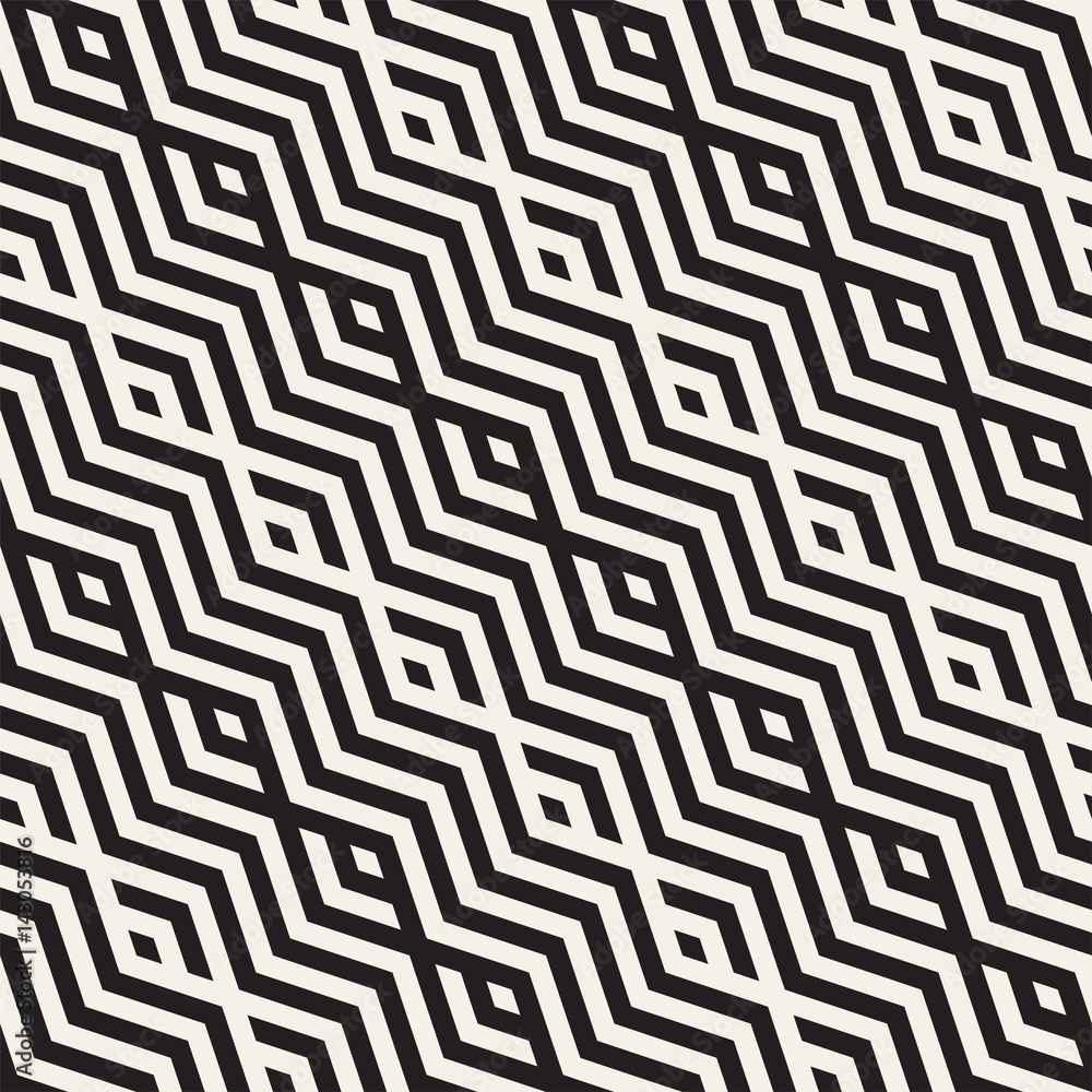 Abstract ZigZag Parallel Stripes. Stylish Ethnic Ornament. Vector Seamless Pattern. Abstract ZigZag Parallel Stripes. Stylish Ethnic Ornament. Vector Seamless Pattern.