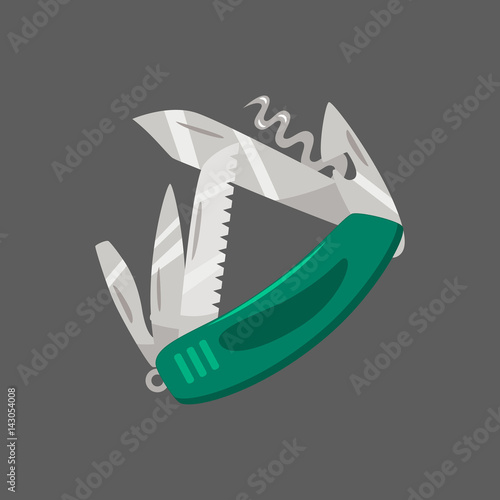 Penknife. Isolated vector object.