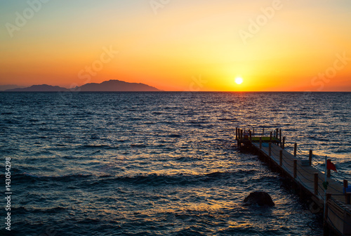 Red Sea in Egypt during sunrise