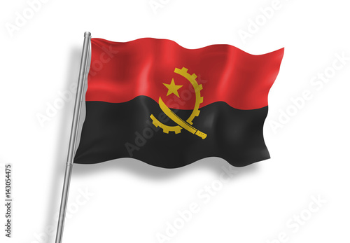 Drapeau d' Angola en qualité vectorielle 