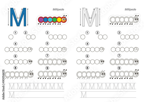 Drawing tutorial for letter.