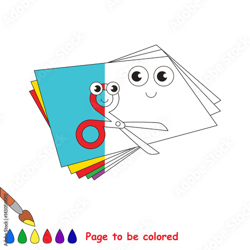 Kid game to be colored by example half.