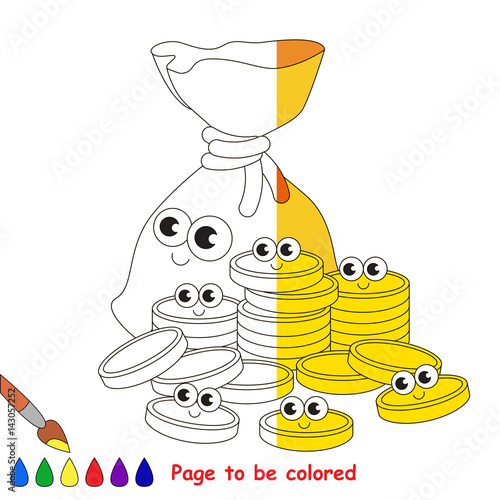 Kid game to be colored by example half.
