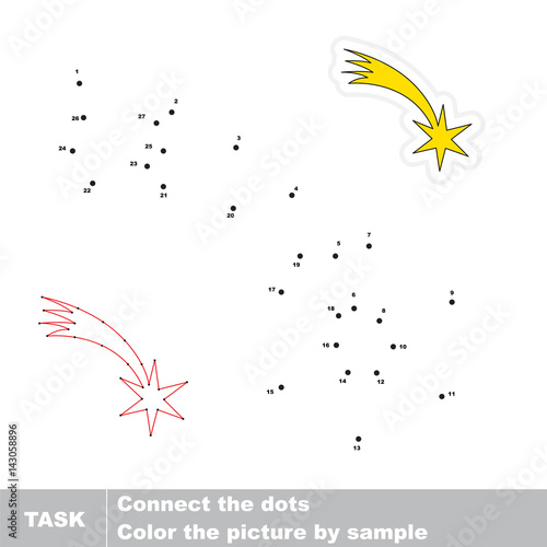 Vector trace educational game for preschool kids.