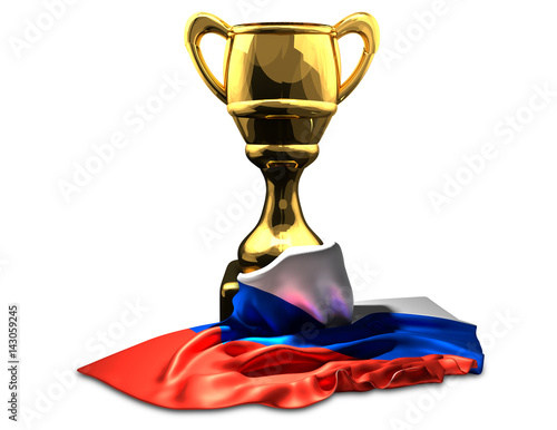 Russia russian flag over go...