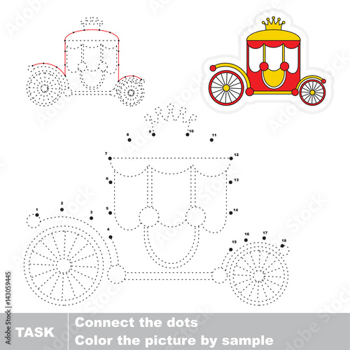 Vector trace educational game for preschool kids.