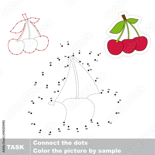 Vector trace educational game for preschool kids.