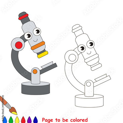 Page to be colored, simple education game for kids.