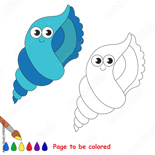 Page to be colored, simple education game for kids.