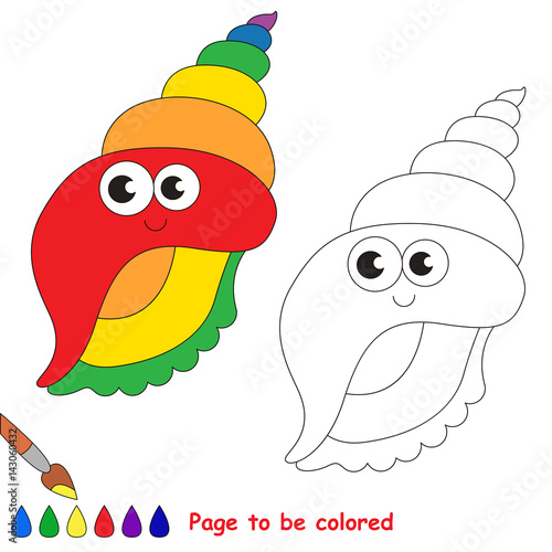 Page to be colored, simple education game for kids.
