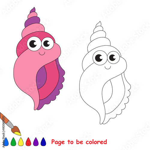 Page to be colored, simple education game for kids.