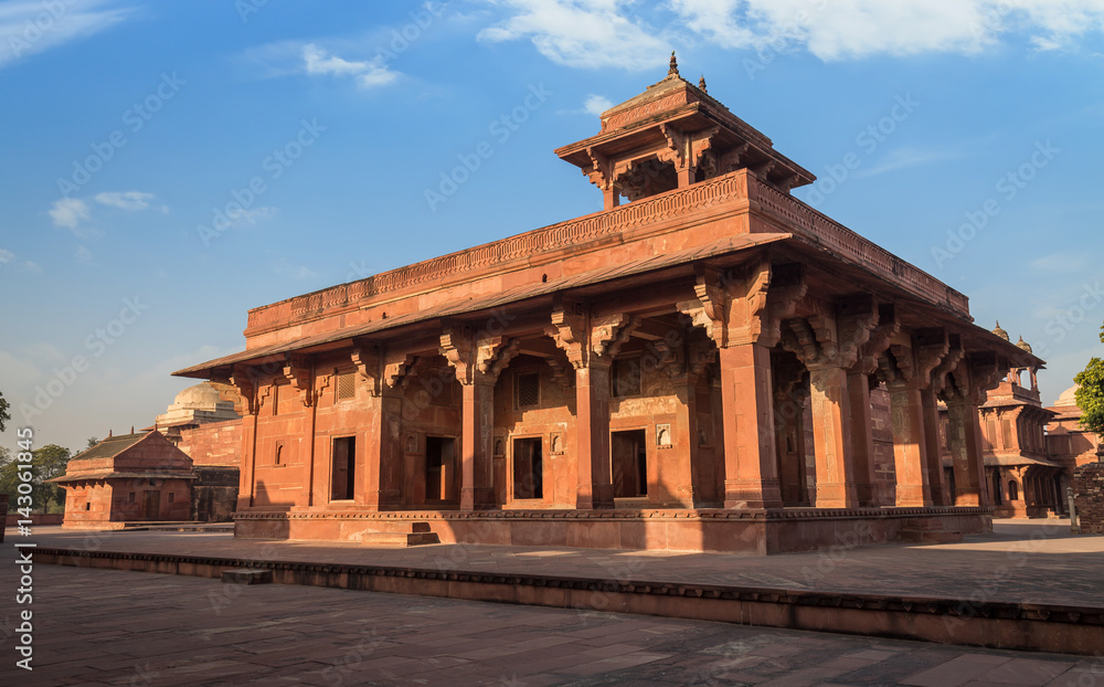 Red sandstone architecture at Fatehpur Sikri Agra - A UNESCO World heritage site.
