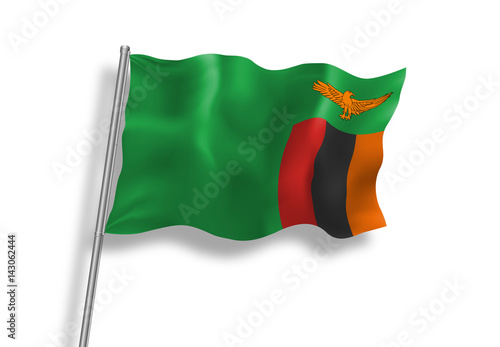 Drapeau de Zambie en qualité vectorielle 