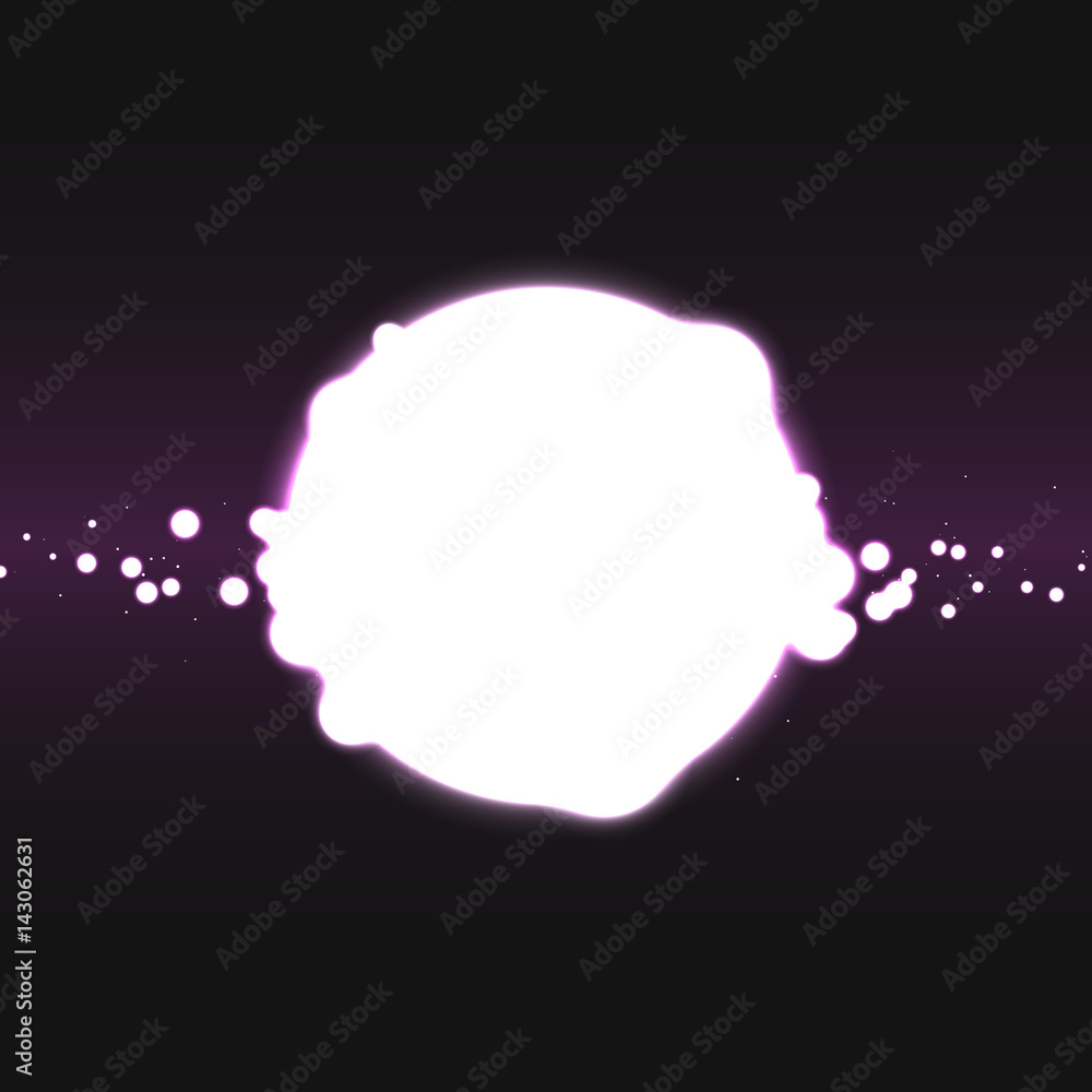Abstract glowing vector scope. Bright light effect. vector Illustration