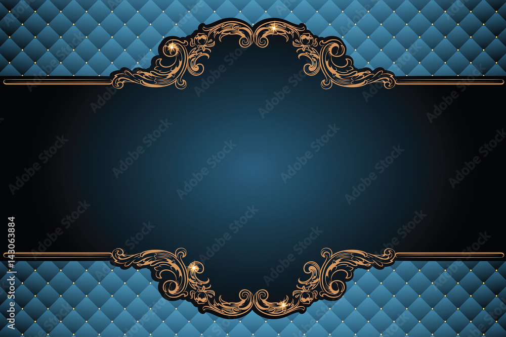 Luxury vector frame with border in rococo style Stock Vector | Adobe Stock