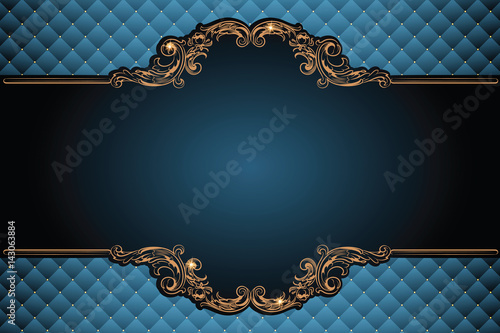 Luxury vector frame with border in rococo style
