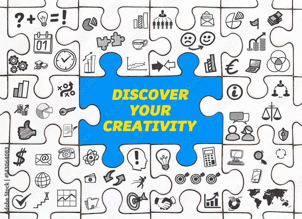 Discover Your Creativity / Puzzle mit Symbole