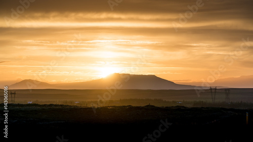 Wallpaper Mural Sun rising behind a mountain Torontodigital.ca