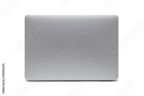 Laptop closeup on white bac...