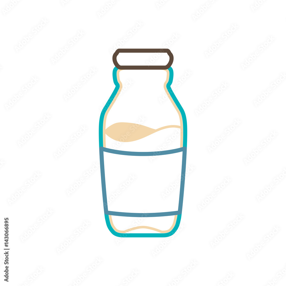 Milk glass bottle vector illustration graphic design Milk glass bottle vector illustration graphic design