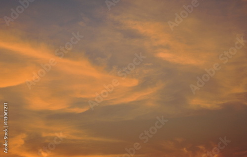 cloud spreading on twilight sky background in evening