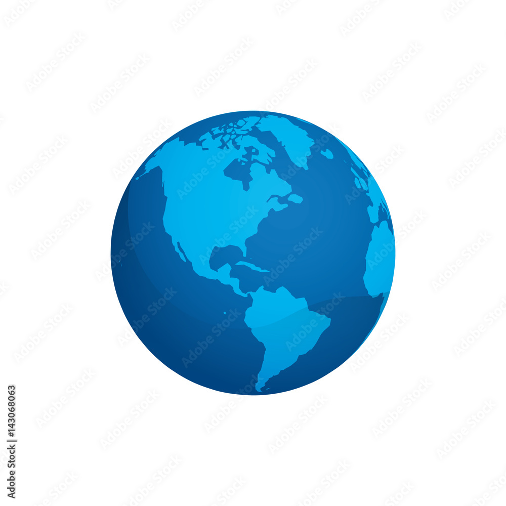 Planet earth geography vector illustration graphic design