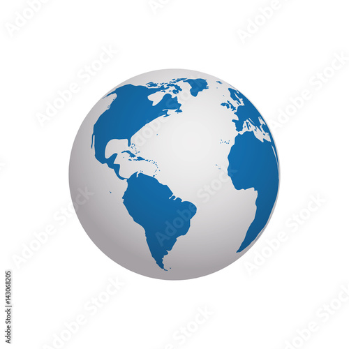 Planet earth geography vector illustration graphic design