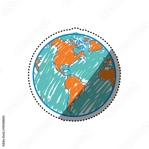 Planet earth geography vector illustration graphic design © djvstock