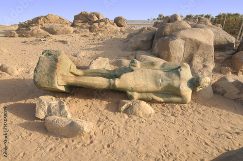 Tombos  -  an archaeological site in northern Sudan  with granite quarry and abandoned statue to the Pharaoh Taharqa
 photo