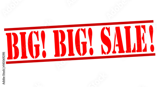 Rubber stamp with text big sale inside