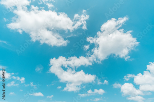 Blue sky, white clouds, natural abstract background