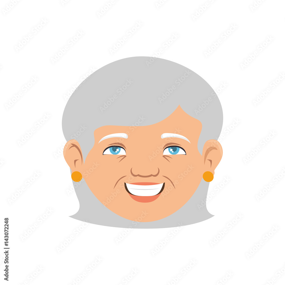 grandmother avatar character icon vector illustration design