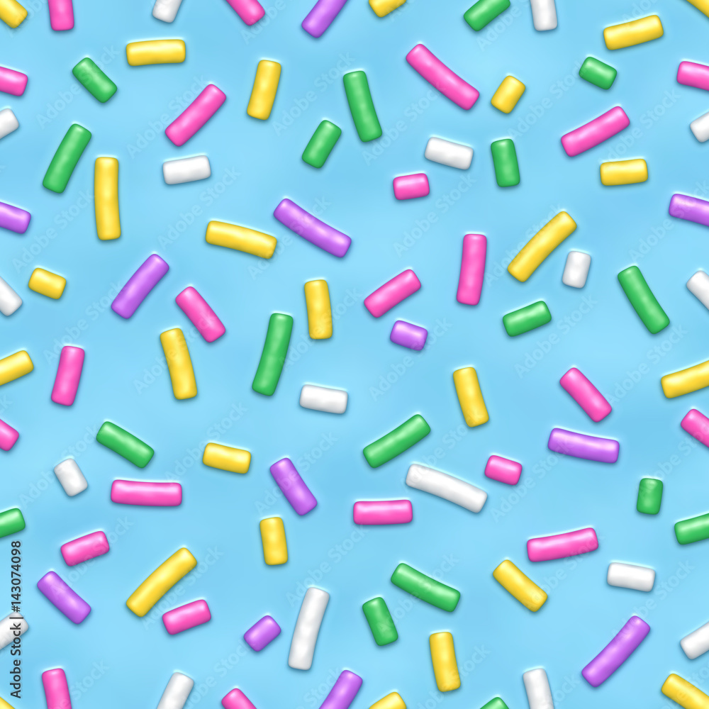 Seamless pattern with many decorative sprinkles Seamless pattern with many decorative sprinkles