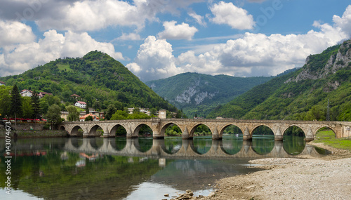 The Ottoman Mehmed Pasa Sokolovic Bridge in Visegrad