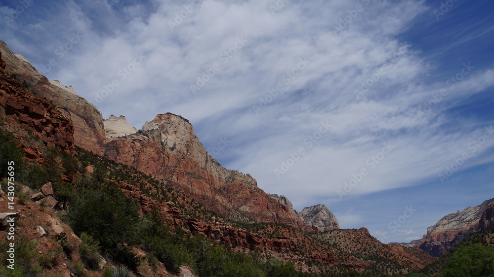 Felsige Landschaft im Zion Nationalpark, Arizona, USA