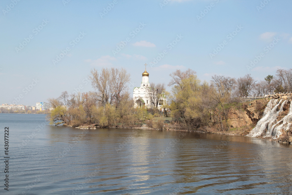 Church on an island in the middle of the river Church on an island in the middle of the river