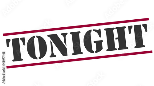 stamp with word Tonight,vector